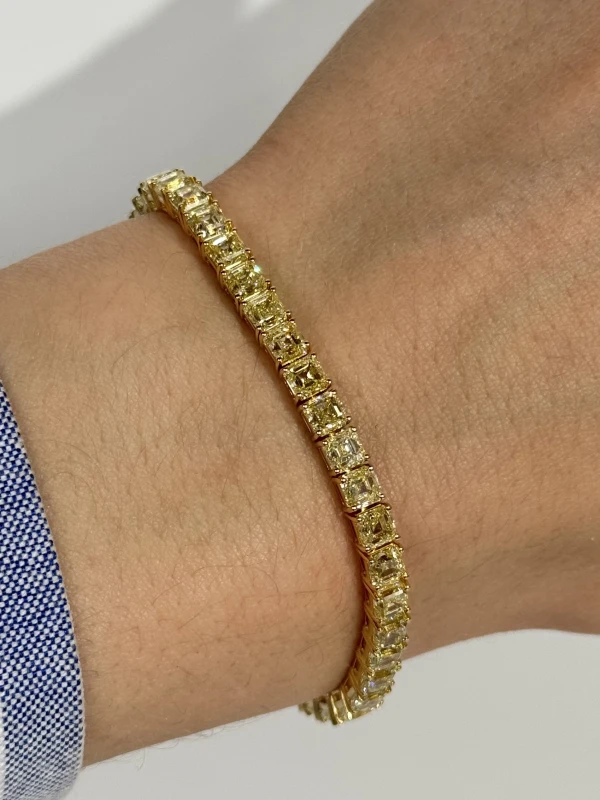 RalfDiamonds DIAMOND 20.63 CT FANCY LIGHT YELLOW/VS BRACELET RDB20.63CT 3