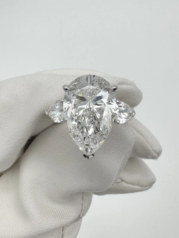 No name PEAR DIAMOND 5.21 CT D/VVS2 RING (GIA) nn5.21 D/VVS2 2