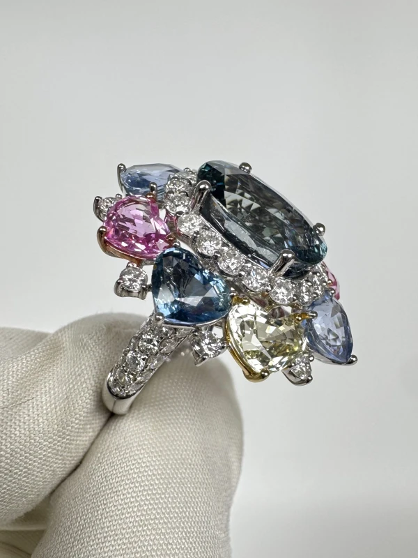 Earrings without a brand OVAL SAPPHIRE 7.49 CT RING NN7.49CT 3