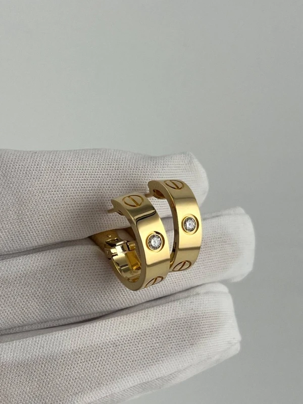 Cartier LOVE 2 DIAMOND EARRINGS B8022900 4