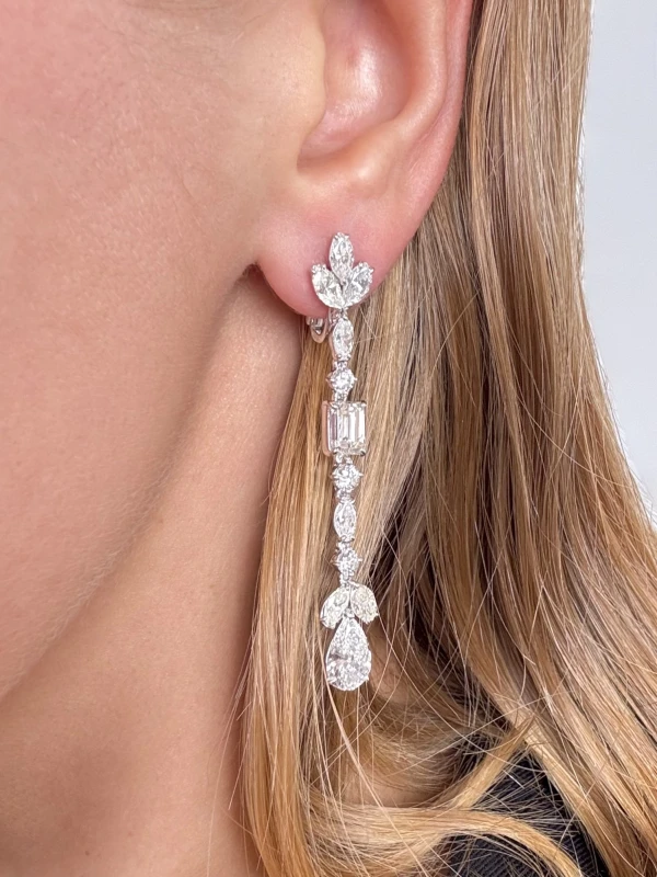 RalfDiamonds MIXCUT DIAMONDS 8.62 CT EARRINGS RFD700 2
