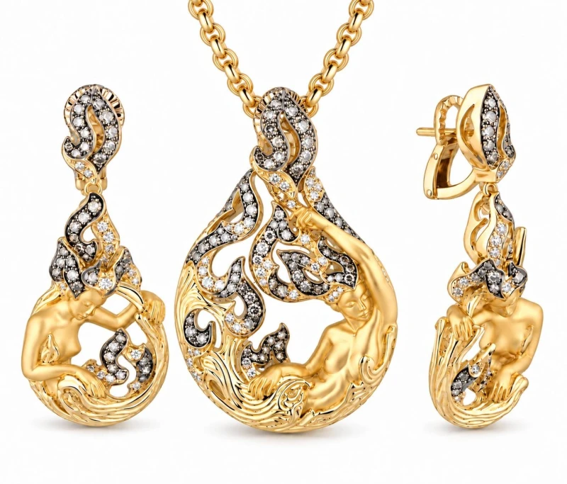 New Fire Diosa DIAMOND PAVE SET, YELLOW GOLD