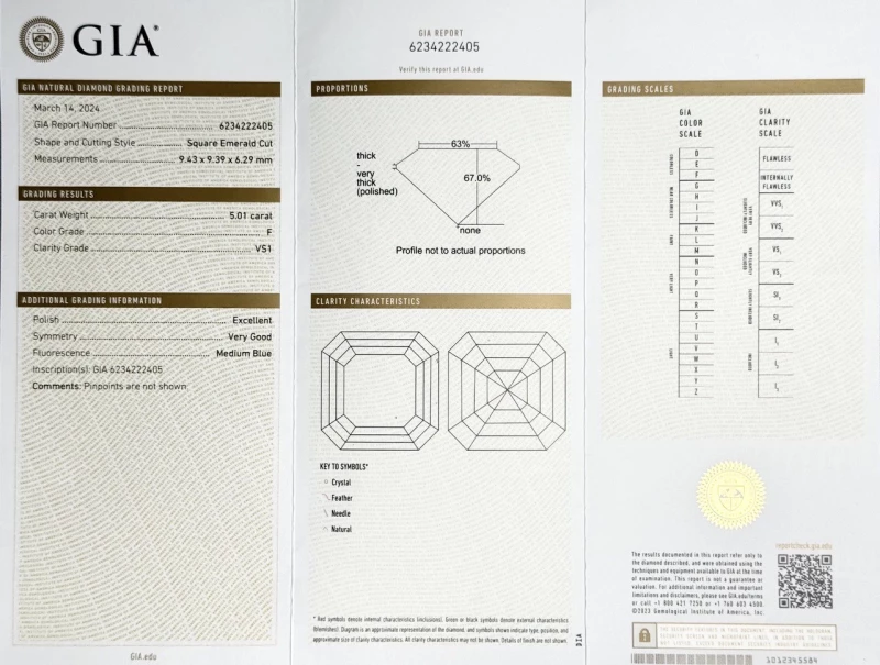 No name С БРИЛЛИАНТОМ 5.01 CT F/VS1 (GIA) 5.01 F/VS1 (GIA) 6