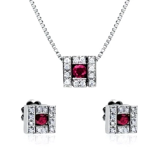 BELLE EPOQUE, RUBIES & DIAMOND SET