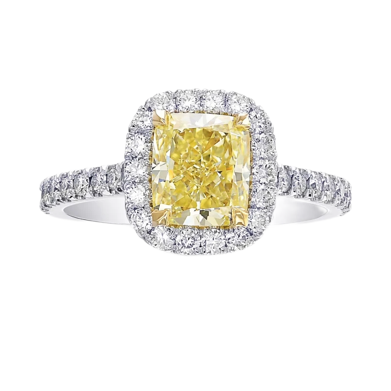 КОЛЬЦО С БРИЛЛИАНТОМ 1.51 CT FANCY YELLOW/VS1