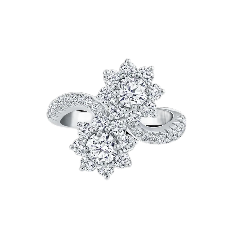 DeRosa Sunflower Diamond Twin Ring 0.30 - 0.30 CT G/VVS2-VS2 (GIA) R5561852