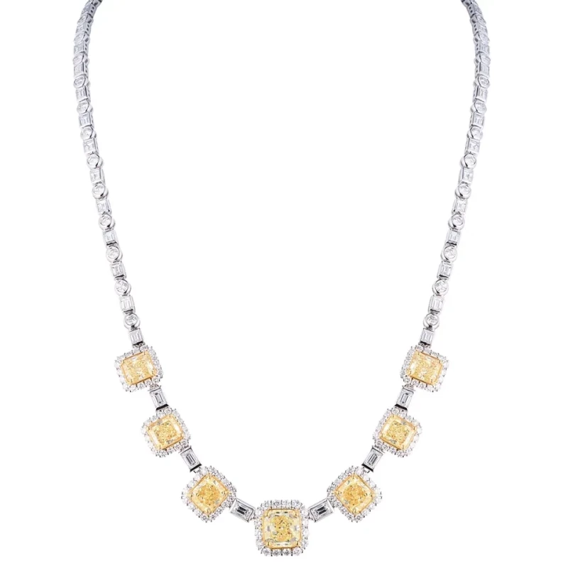 No name DIAMOND NECKLACE 9.83 CT FANCY YELLOW (GIA) NNN9.83CT