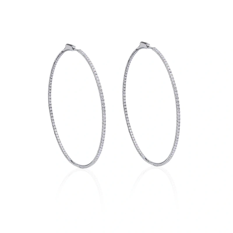 HOOP MEDIUM EARRINGS 1.50 CT