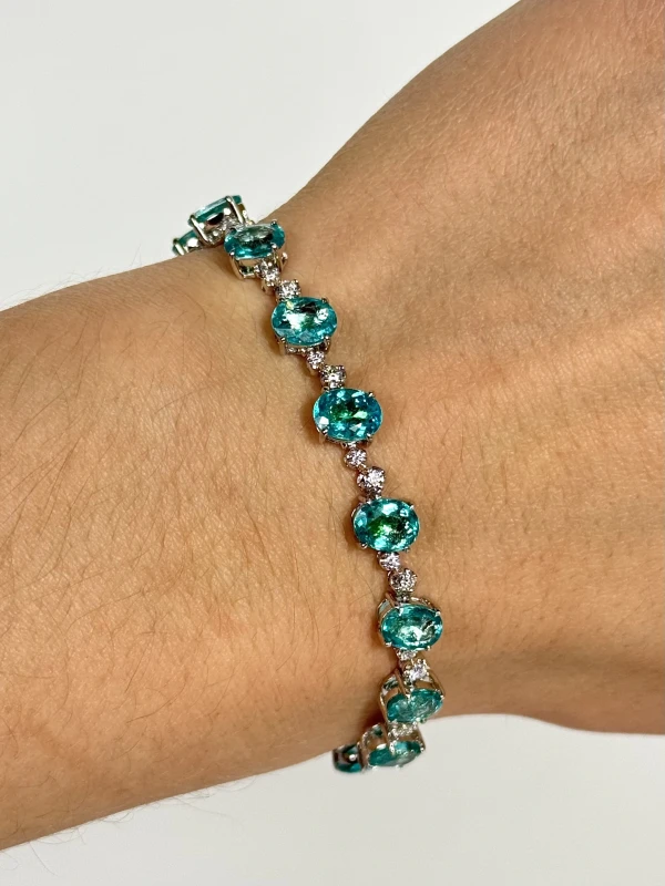 No name PARAIBA TOURMALINE 11.70 CT BRACELET PARAIBA 11.70 CT 4