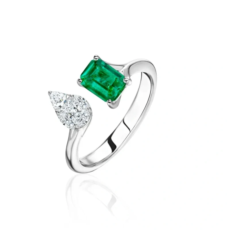 EMERALD and  DIAMOND ring
