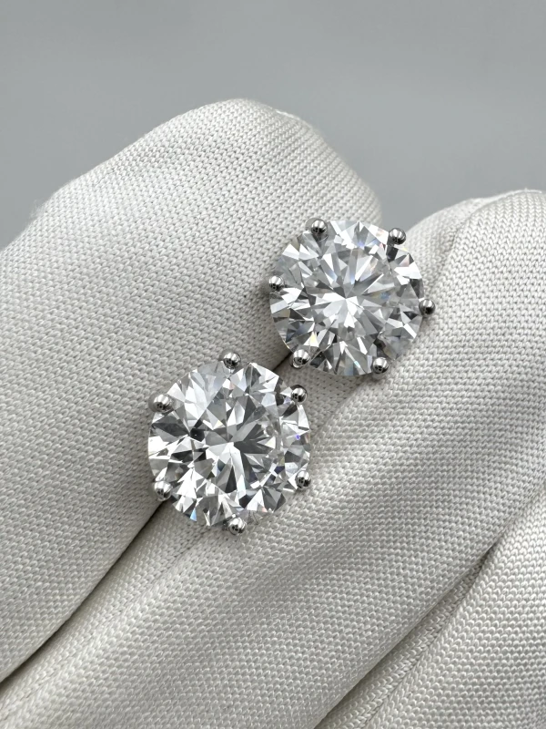 Earrings without a brand DIAMOND STUDS 3.02 - 3.02 CT E/VVS (GIA) NN3.02-3.02E/VVS 4