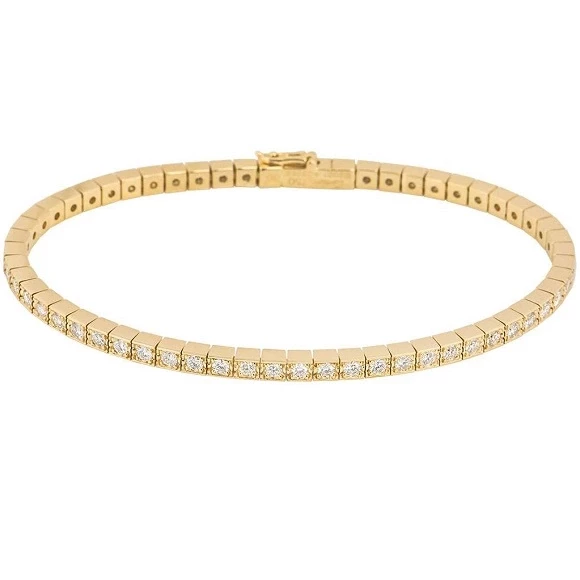 LANIERES BRACELET, 1.70 CT DIAMOND, YELLOW GOLD