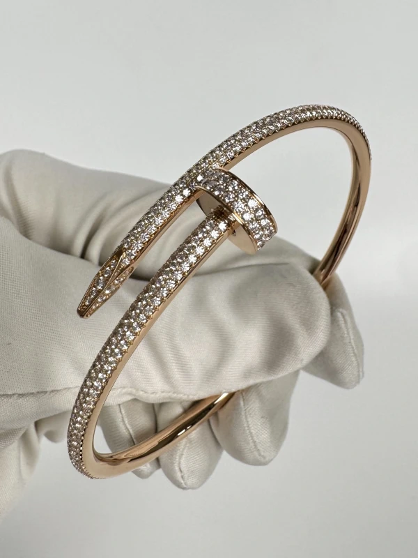 Cartier JUSTE UN CLOU BRACELET, ROSE GOLD, DIAMONDS (SIZE 18) N6702118 5