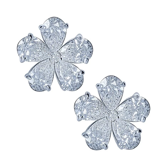 DIAMOND FLOWER EARRINGS