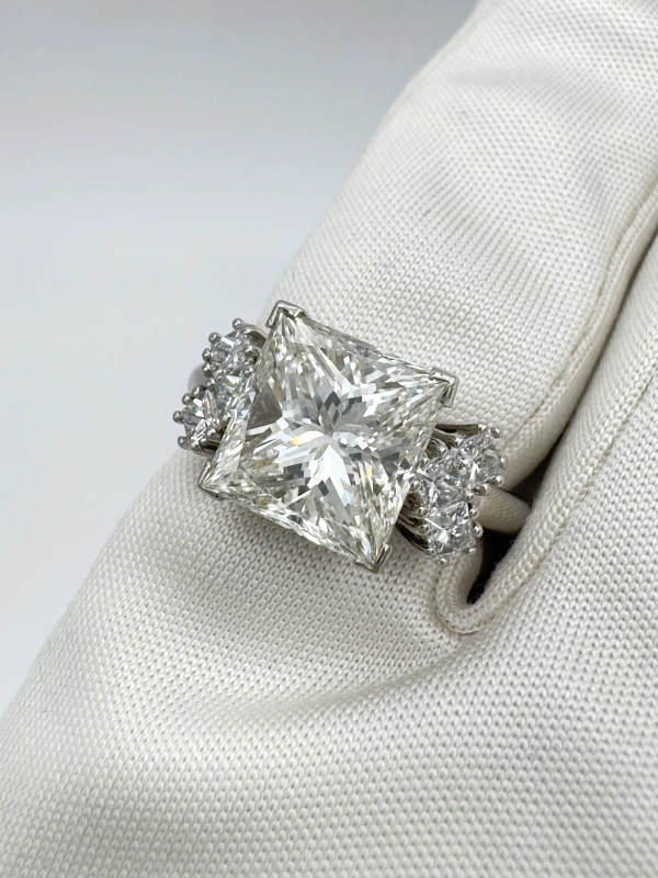 Earrings without a brand PRINCESS DIAMOND 4.00 CT K/VS2 RING (SIZE 54) NN4.00CT K/VS2 4