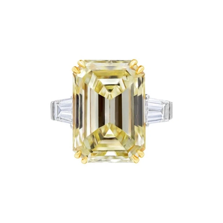 EMERALD DIAMOND 3.00 CT FANCY BROWNISH YELLOW/VS2 RING (GIA)