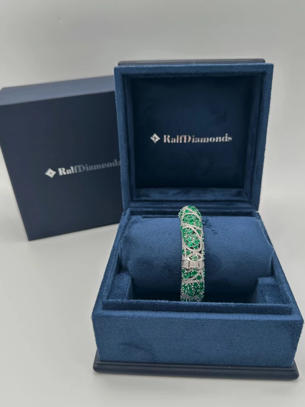 RalfDiamonds EMERALD 26.64 CT & DIAMOND 10.01 CT BRACELET RDEMBRACELET221124 3