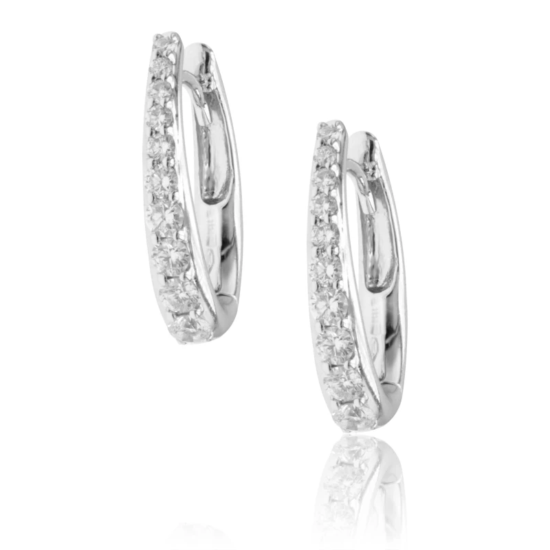 CRIVELLI WHITE GOLD DIAMOND EARRINGS 0.46 CT 234-4725 1