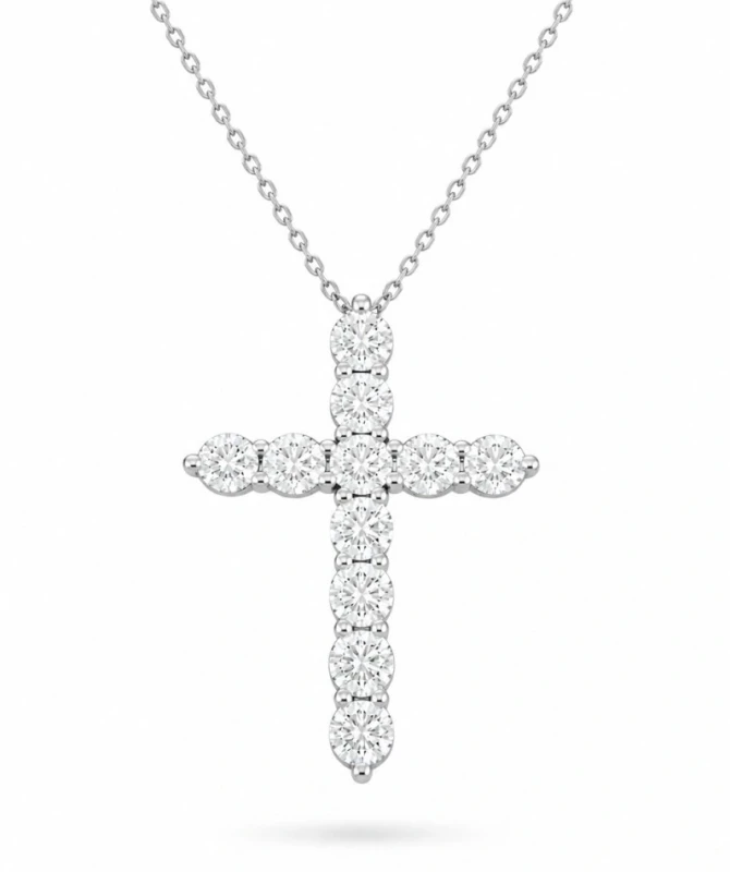 CROSS PENDANT 3.32 CT G-H/VVS-VS GIA
