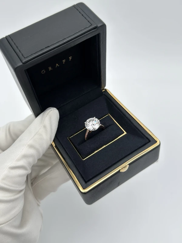 Graff FLAME PLATINUM & ROSE GOLD DIAMOND RING 6.10 CT D/VS1 (SIZE 48) RPVP01 4