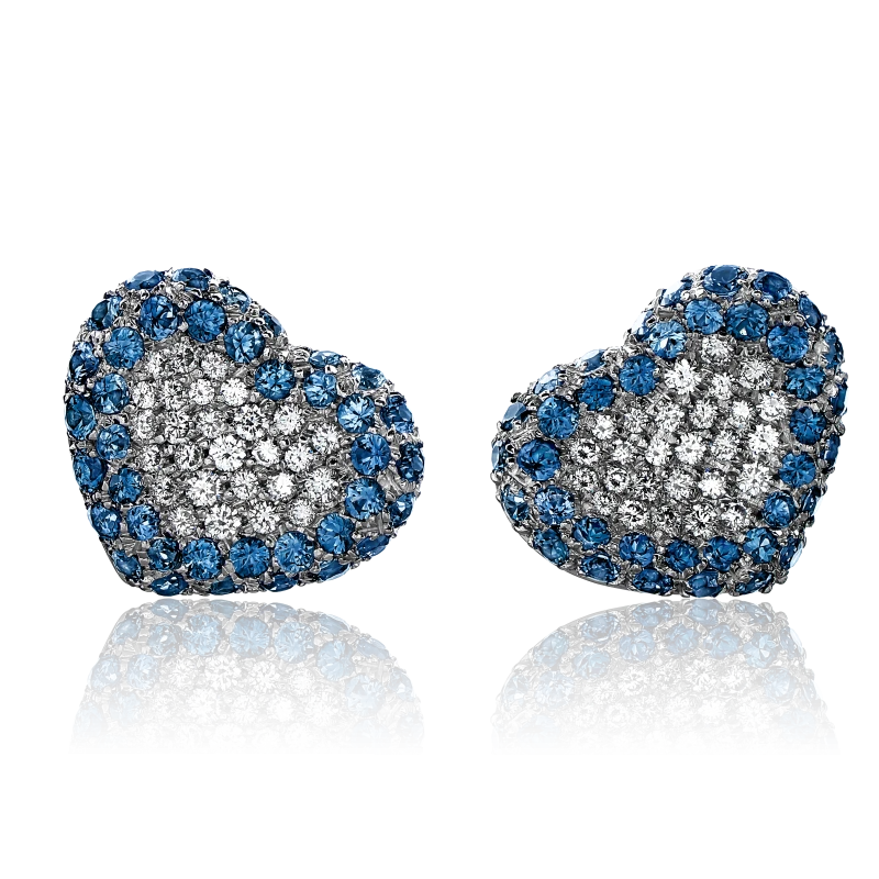 SAPPHIRE & DIAMONDS EARRING