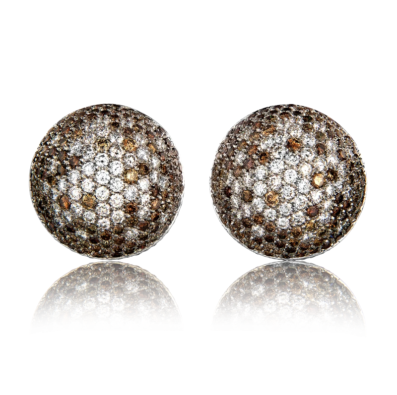 ZYDO WHITE&BROWN DIAMONDS EARRINGS 41726 1