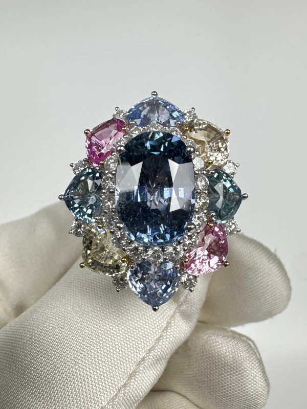 Earrings without a brand OVAL SAPPHIRE 7.49 CT RING NN7.49CT 5