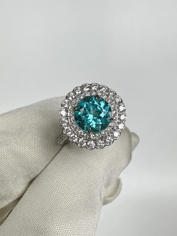 Tiffany & Co PARAIBA 1.62 CT RING (SIZE 52) TCO1.61CT 3