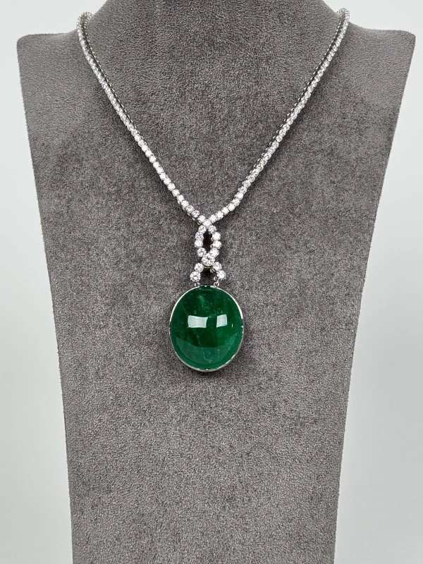 СЕРЬГИ NO NAME COLOMBIA EMERALD 125.85 CT GREEN NECKLACE NN125.85 4
