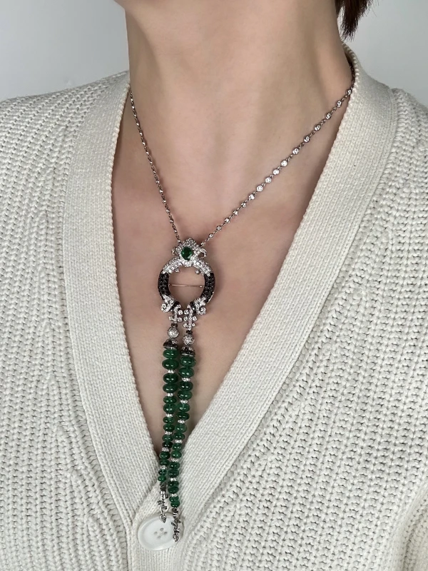 Ювелирные украшения КОЛЬЕ С ИЗУМРУДАМИ 041124 emerald 2