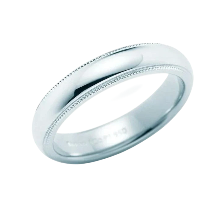 MILGRAIN WEDDING RING (SIZE 59)