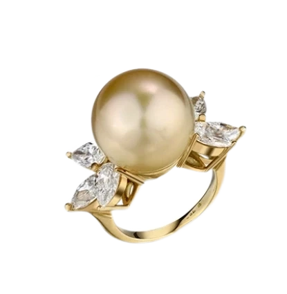 Mikimoto SOUTH SEA GOLDEN CULTURED PEARL RING MRA10267