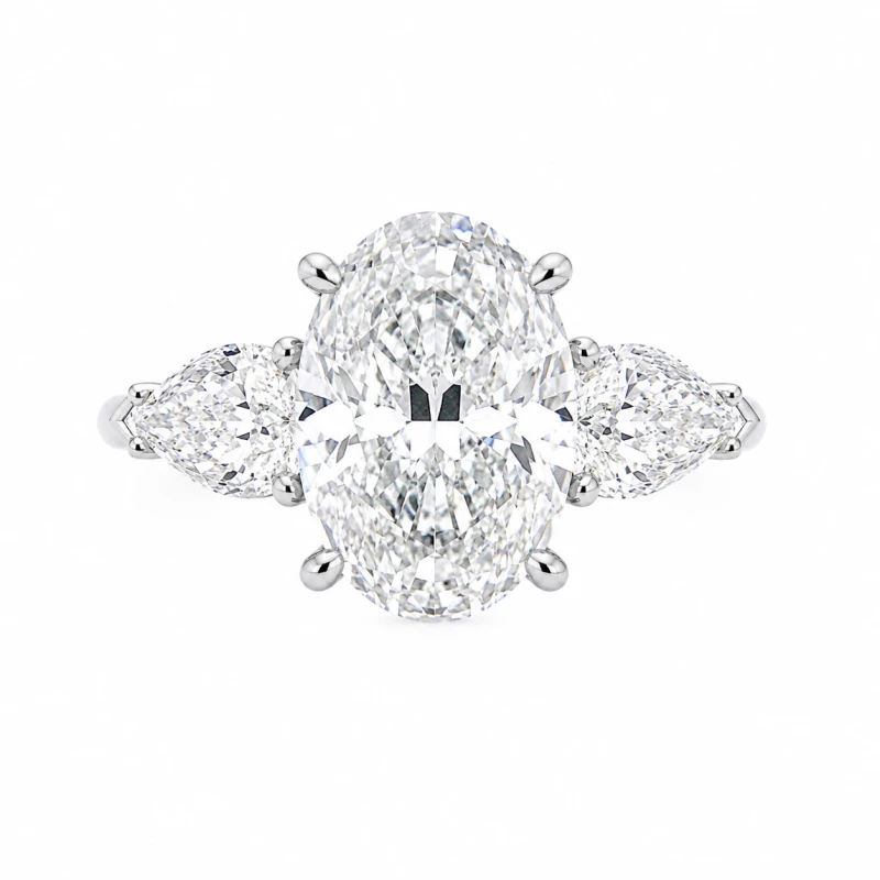 OVAL DIAMOND 3.01 CT D/VS1 RING (SIZE 51) GIA