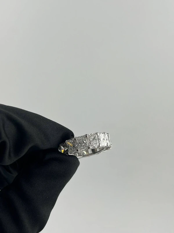 No name ETERNITY RADIANT DIAMOND 11.2 CT D-E/VVS1-SI1 RING (SIZE 53) GIA nn11.2ct 4