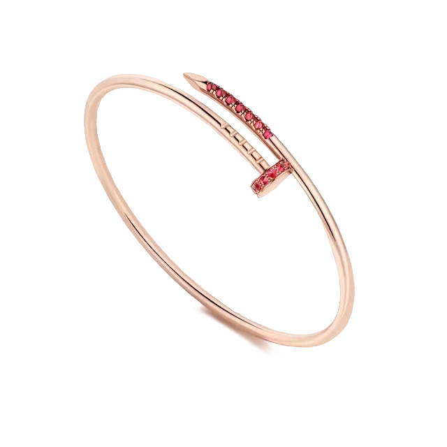 JUSTE UN CLOU BRACELET, SMALL MODEL, RUBIES (SIZE 18)