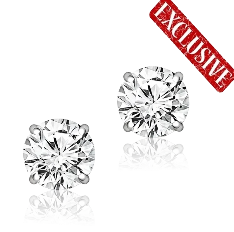 ROUND DIAMONDS 3.01-3.01 F-I/VS2-SI1 EARRING