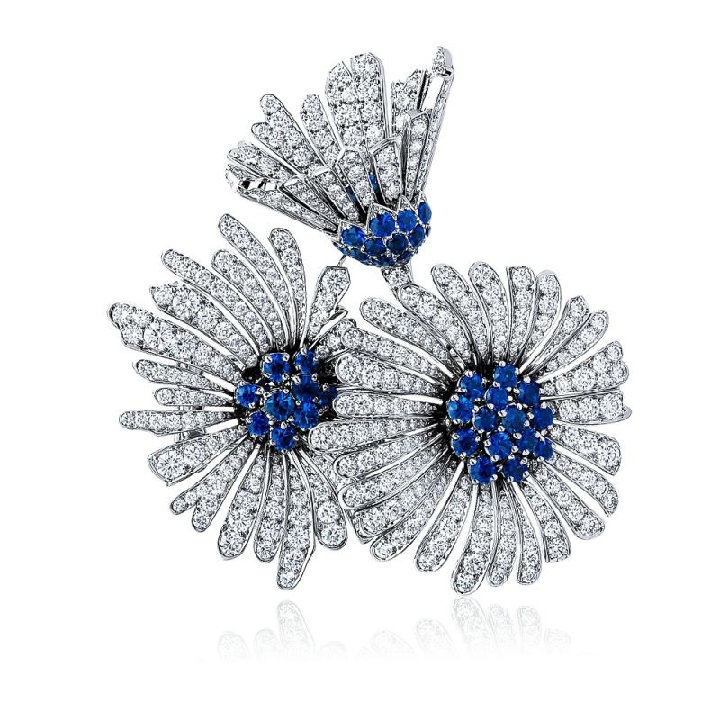 HIGHT JEWELLERY, FLOWER SAPP BROOCH
