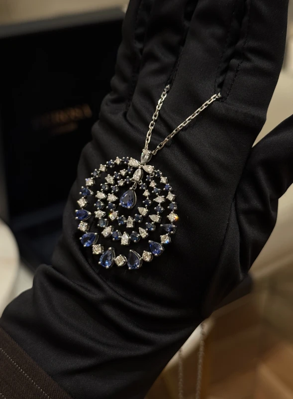 DeRosa SAPPHIRE 2.13 CT & DIAMOND 2.12 CT NECKLACE 2011N26061065B 5