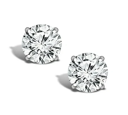 Earrings without a brand СЕРЬГИ-ПУСЕТЫ С БРИЛЛИАНТАМИ  3.01-3.01 CT M/VS2 (GIA) 3.01-3.01 CT M/VS2 1
