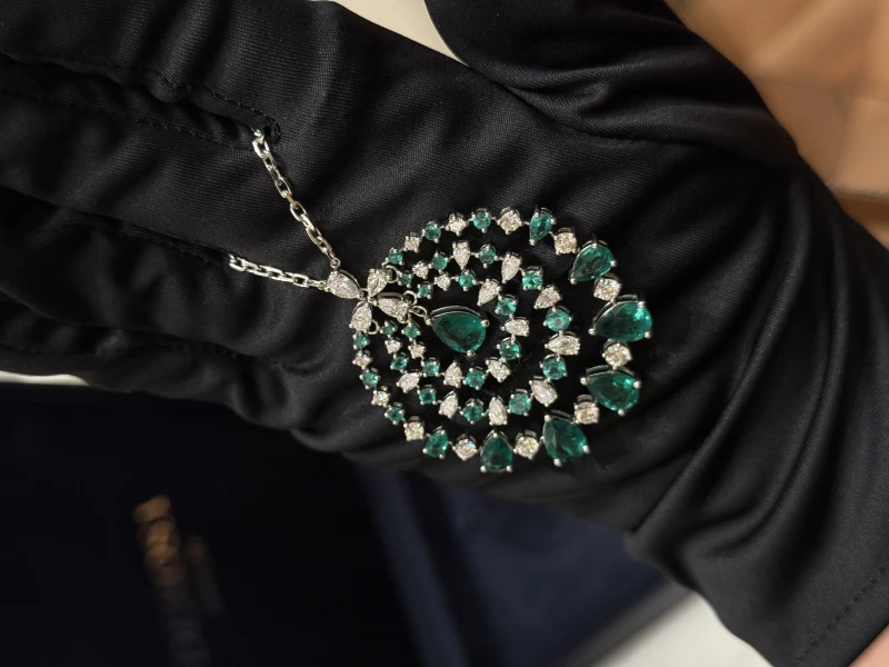 DeRosa EMERALD & DIAMOND NECKLACE 2011N232711775B 4
