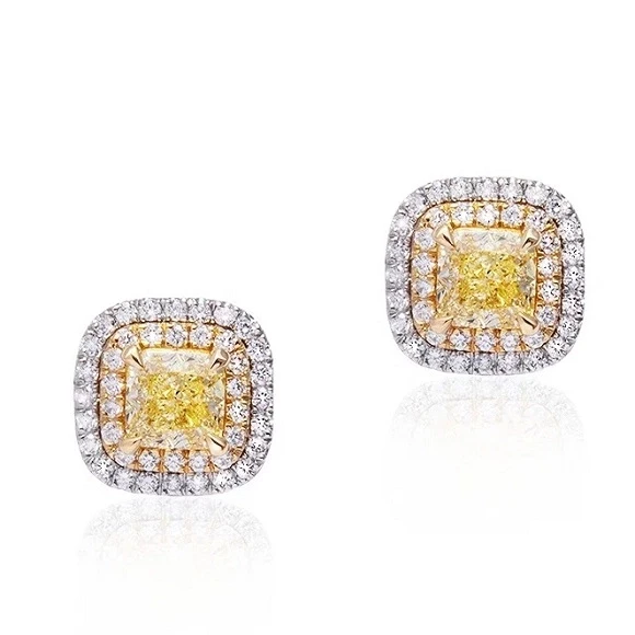 No name СЕРЬГИ С БРИЛЛИАНТАМИ 0.81 CT FANCY YELLOW/IF - 0.80 CT FANCY YELLOW/IF 0.80 - 0.81 CT FY/IF