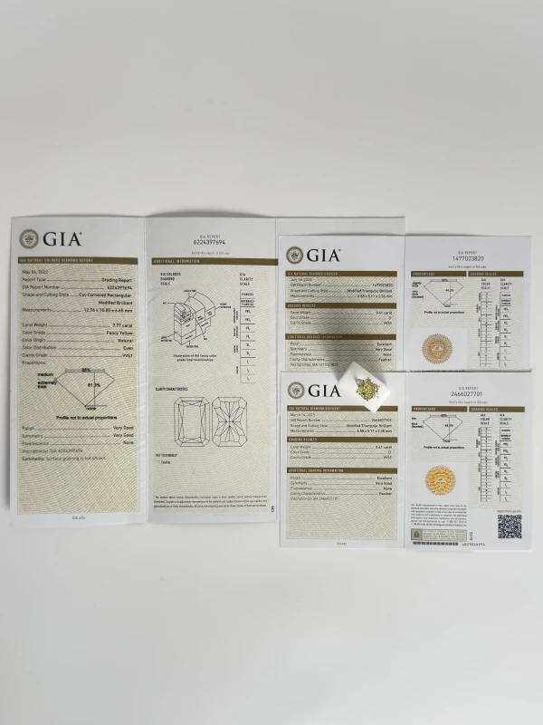 Earrings without a brand DIAMOND 7.77 CT FANCY YELLOW/VVS1 RING (GIA) NN7.77 6