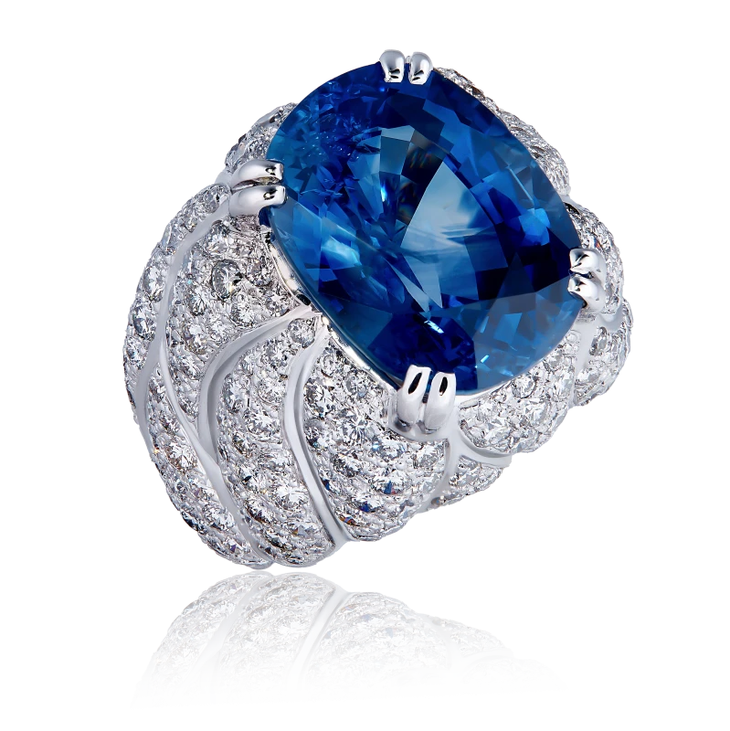 Bellini Gioielli SAPPHIRE&DIAMONDS RING (SIZE 54) BL12.00 1