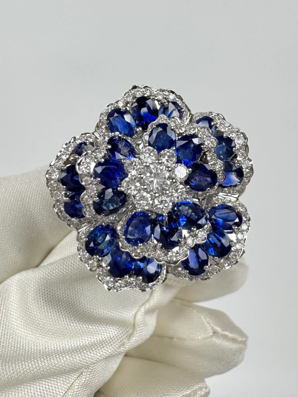 Earrings without a brand COCKTAIL SAPPHIRE RING (SIZE 53) NN3218 2
