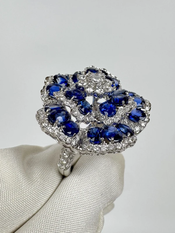 Earrings without a brand COCKTAIL SAPPHIRE RING (SIZE 53) NN3218 3