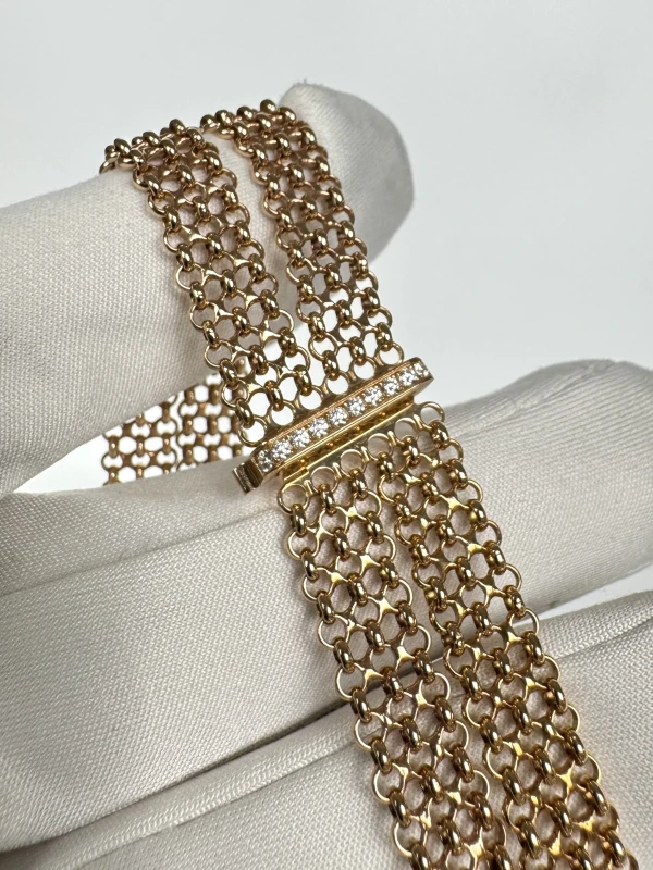Hermès KELLY CLOCHETTE DIAMOND PAVE NECKLACE IN ROSE GOLD 220264B 00 7
