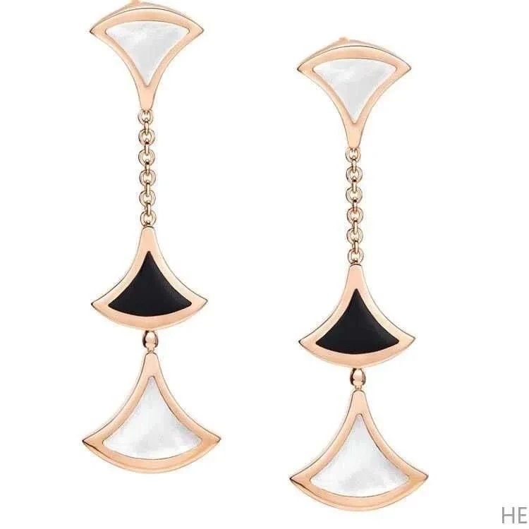 DIVAS' DREAM ONYX & MOTHER-OF-PEARL EARRINGS