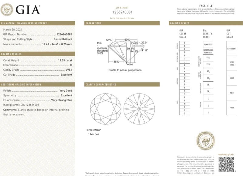 Earrings without a brand ROUND DIAMOND 11.05 CT RING (GIA) 081-NN11.05 2