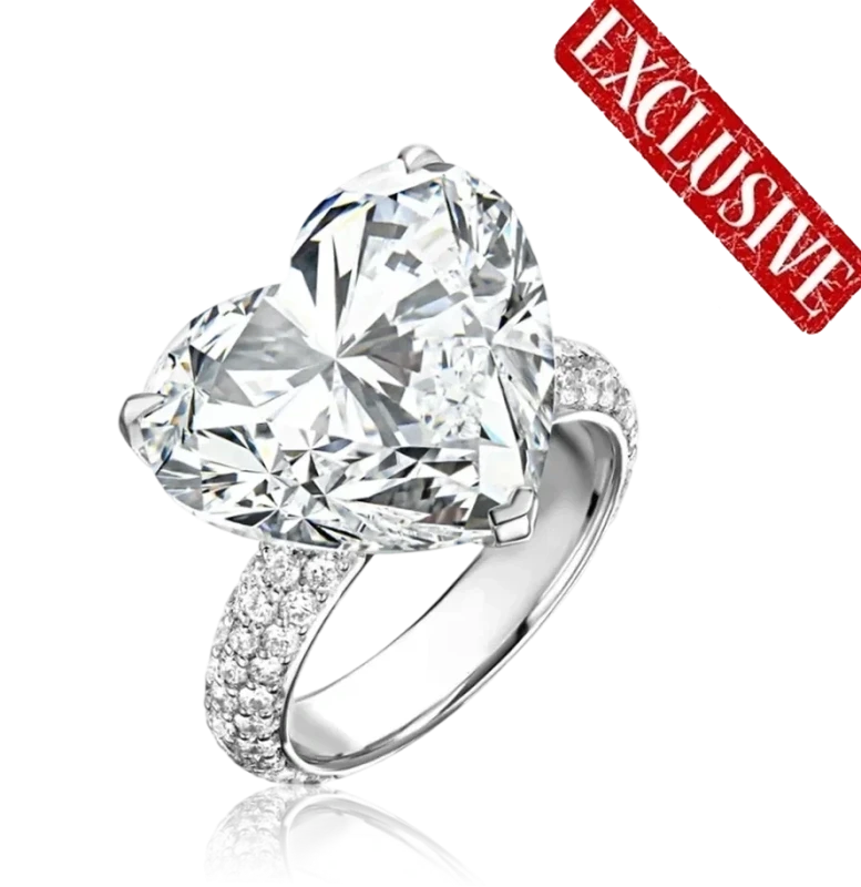 HEART DIAMOND 7.03 CT F/VS1 RING (GIA)