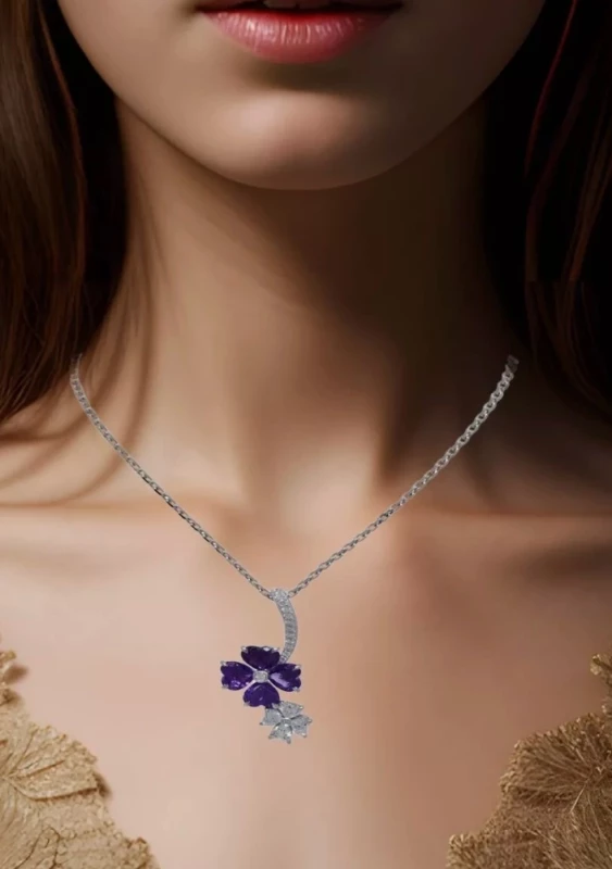 Chopard FOR YOU, AMETHYST AND DIAMONDS PENDANT 799371 2